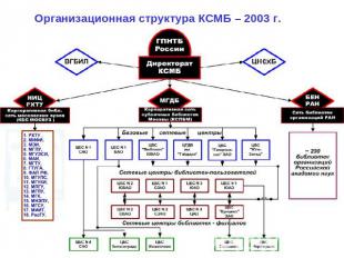 Организационная структура КСМБ – 2003 г.