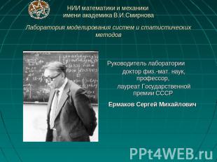 НИИ математики и механики имени академика В.И.СмирноваЛаборатория моделирования