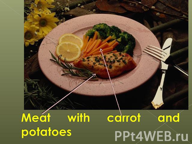 Meat with carrot and potatoes