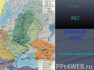 Олег 882 Киевская Русь Установление влияния на пути «из варяг в греки»