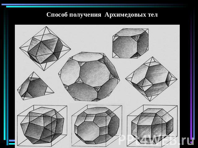 Способ получения Архимедовых тел