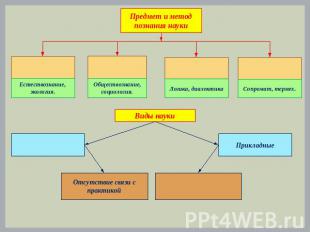 Предмет и метод познания науки Естествознание, экология. Обществознание, социоло