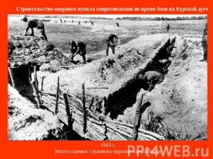 Строительство опорного пункта сопротивления во время боев на Курской дуге 1943 г