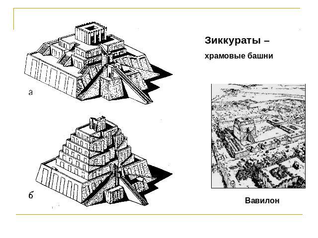 Зиккураты –храмовые башниВавилон