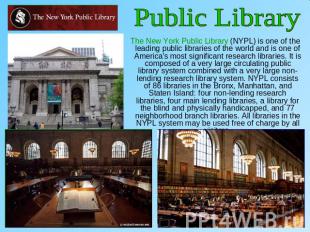 Public Library The New York Public Library (NYPL) is one of the leading public l