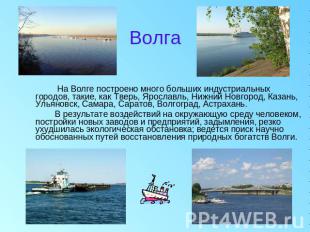 Волга На Волге построено много больших индустриальных городов, такие, как Тверь,