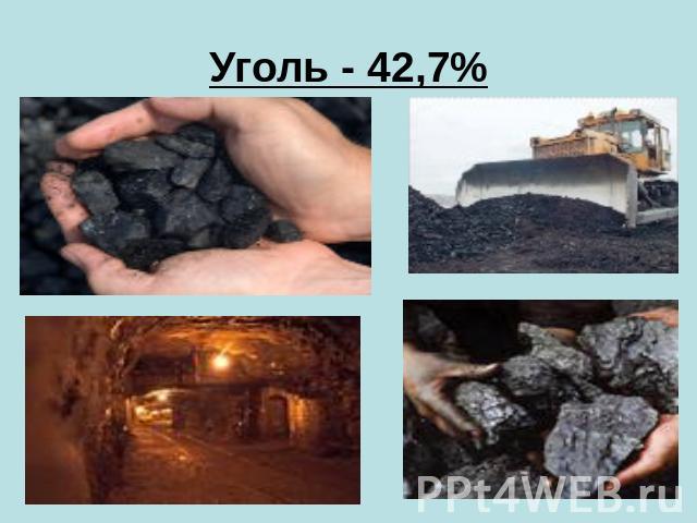 Уголь - 42,7%