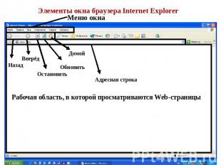 Элементы окна браузера Internet Explorer