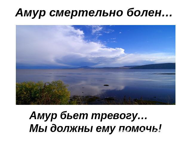 Амур бьет тревогу…Мы должны ему помочь!