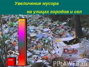 Увеличение мусора на улицах городов и сел