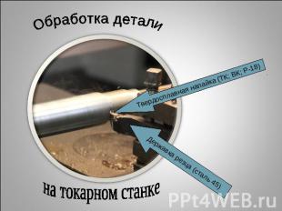 Обработка детали на токарном станке Твердосплавная напайка (ТК; ВК; Р-18) Держав
