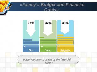 «Family’s Budget and Financial Crisis». Have you been touched by the financial c