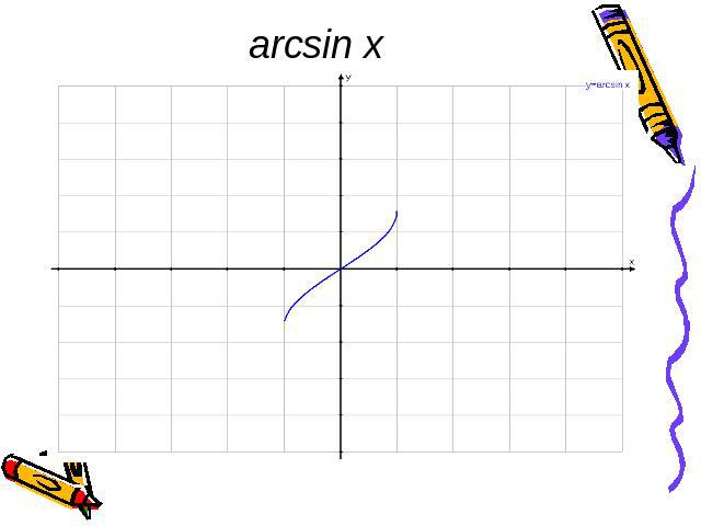 arcsin x