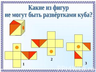 Какие из фигур не могут быть развёртками куба?