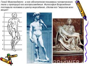 Гений Микеланджело - в его абсолютном понимании человеческого тела и пропорций е