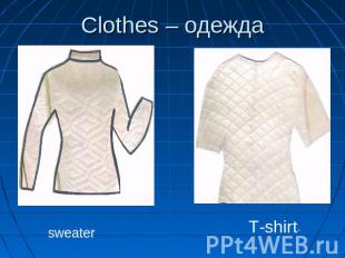Сlothes – одежда sweaterT-shirt-