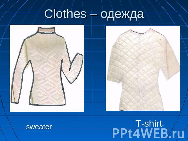 Сlothes – одежда sweaterT-shirt-