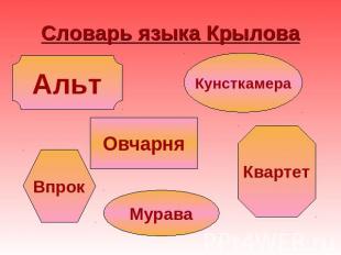 Словарь языка Крылова
