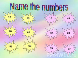 Name the numbers