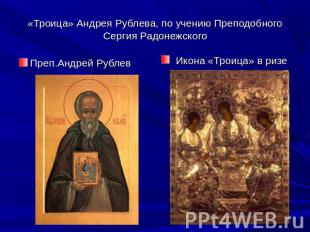 «Троица» Андрея Рублева, по учению Преподобного Сергия Радонежского Преп.Андрей