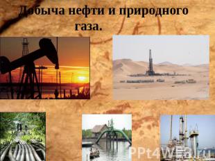 Добыча нефти и природного газа.
