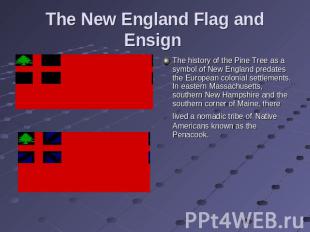 The New England Flag and Ensign The history of the Pine Tree as a symbol of New