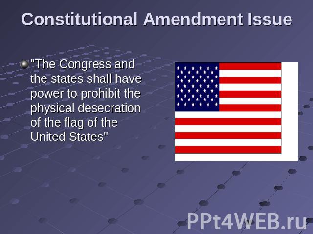 Constitutional Amendment Issue 