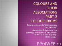 Colours and their Association Part 2 colour idioms
