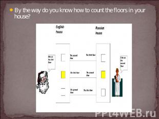 By the way do you know how to count the floors in your house?