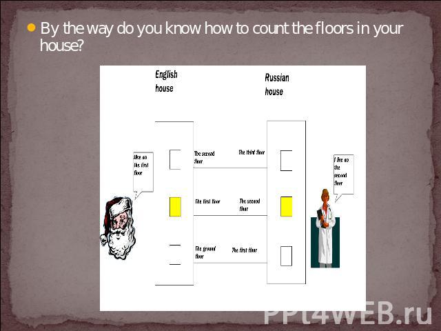 By the way do you know how to count the floors in your house?