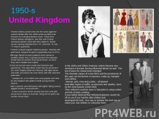 1950-sUnited Kingdom Fashion history would never be the same again for austere B