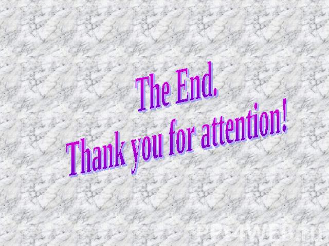 The End.Thank you for attention!
