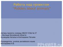 Riddles about animals