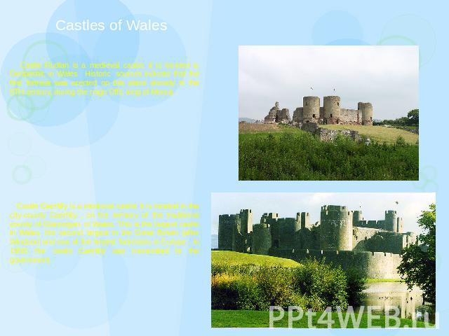 Castles of Wales Castle Rudlan is a medieval castle, it is located in Denbeshir, in Wales . Historic sources indicate that the first fortress was erected on this place already in the 8TH century, during the reign Offs, king of Mersia . Castle Caerfi…