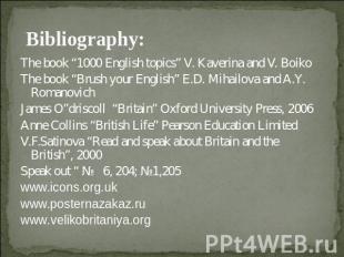 The book “1000 English topics” V. Kaverina and V. BoikoThe book “Brush your Engl