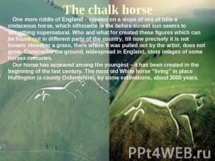 The chalk horse One more riddle of England – created on a slope of one of hills