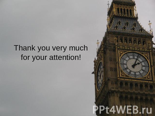 Thank you very muchfor your attention!