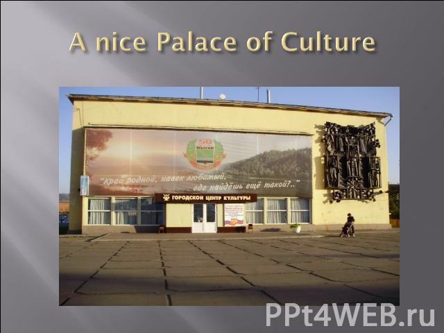 A nice Palace of Culture