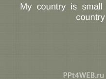 My country is small country