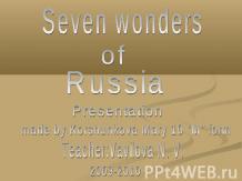Seven wonders of Russia
