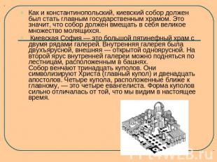 Как и константинопольский, киевский собор должен был стать главным государственн