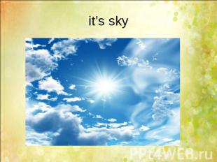 it’s sky