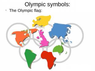 Olympic symbols:The Olympic flag: