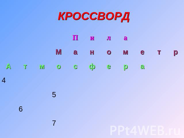 КРОССВОРД