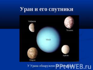 Уран и его спутники У Урана обнаружено 18 спутников