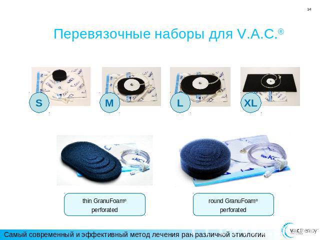 Перевязочные наборы для V.A.C.® thin GranuFoam®perforated round GranuFoam®perforated