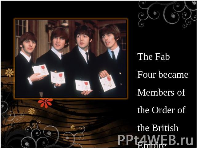 The Fab Four became Members of the Order of the British Empire