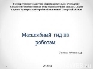 Государственное бюджетное общеобразовательное учреждение Самарской области основ
