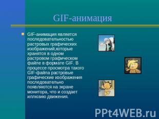 GIF-анимация GIF-анимация является последовательностью растровых графических изо