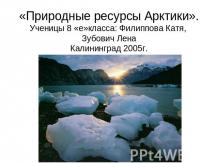 Природные ресурсы Арктики